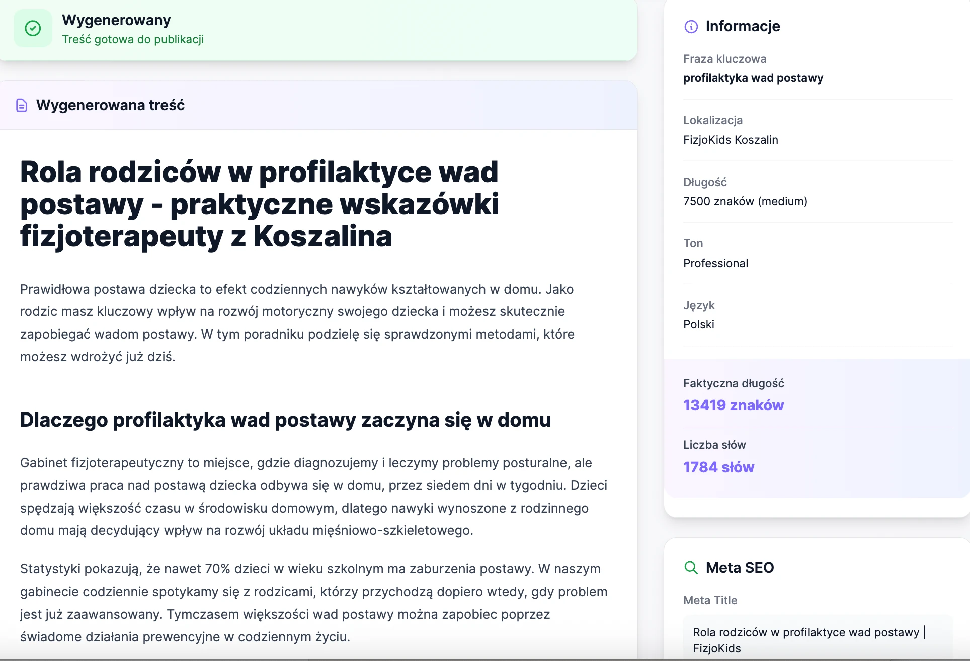 AI content generation - posts and articles